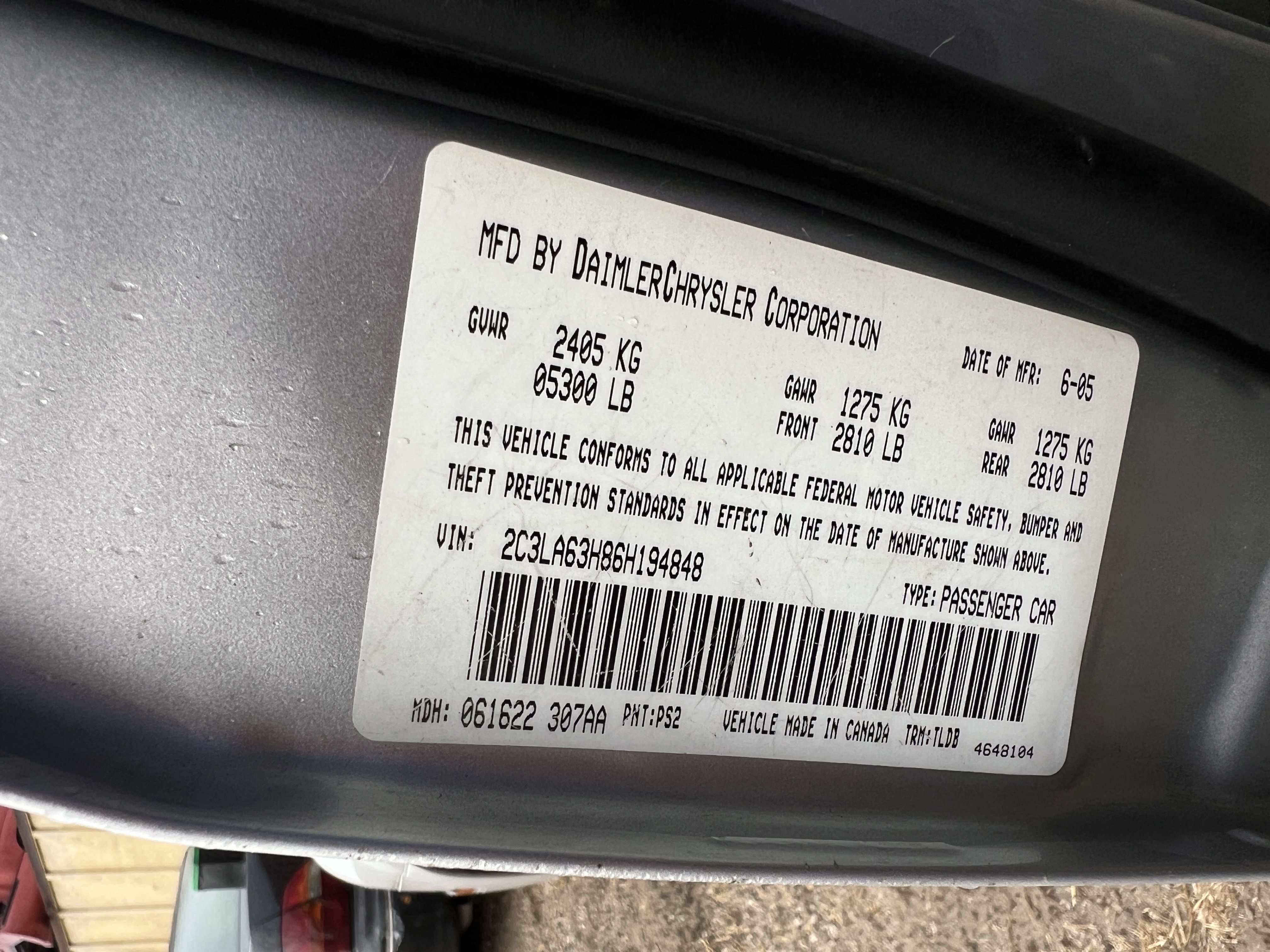 2006 CHRYSLER 300C