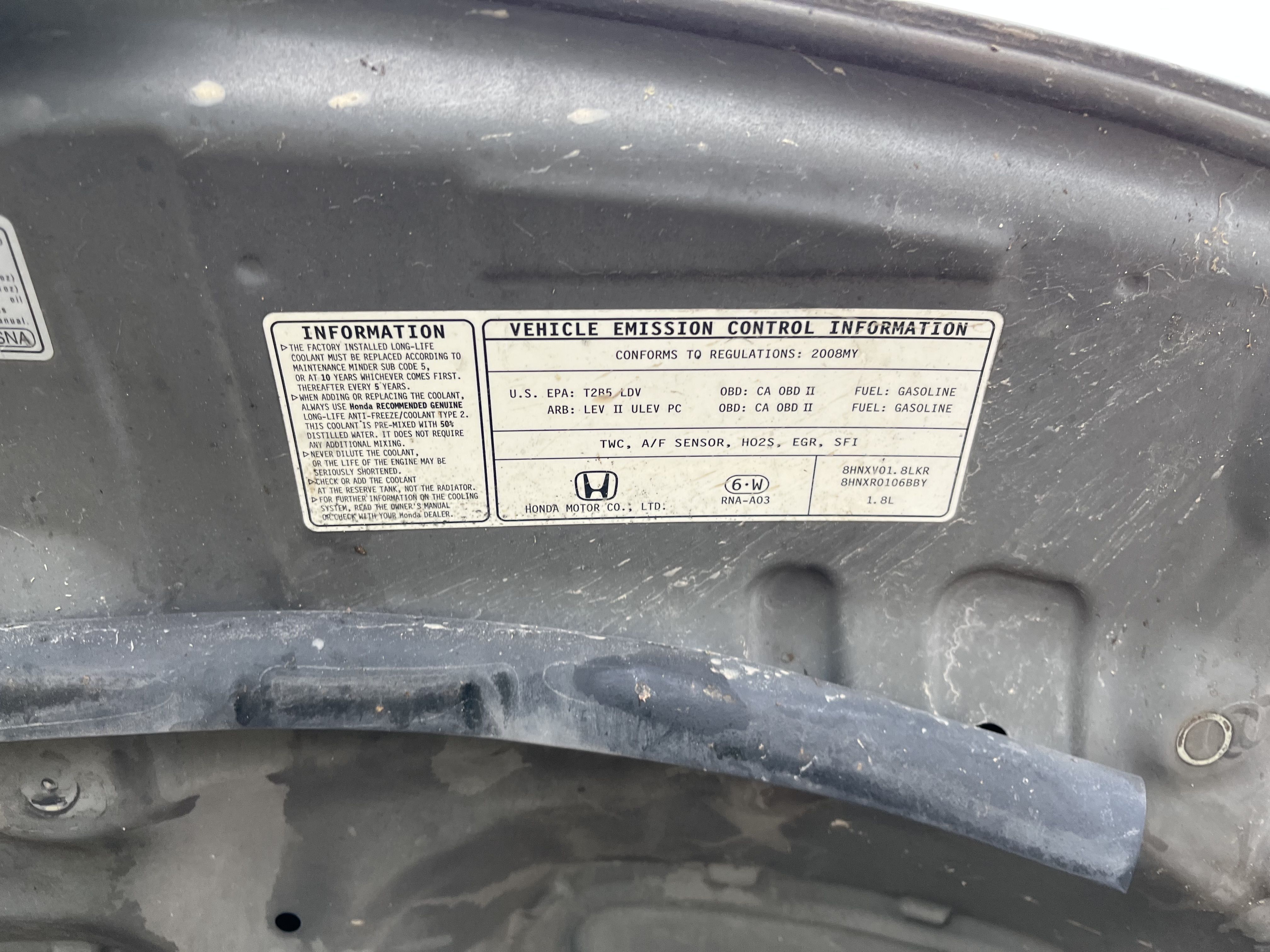 2008 HONDA CIVIC (SEE ALSO DELSOL & CRX) Civic