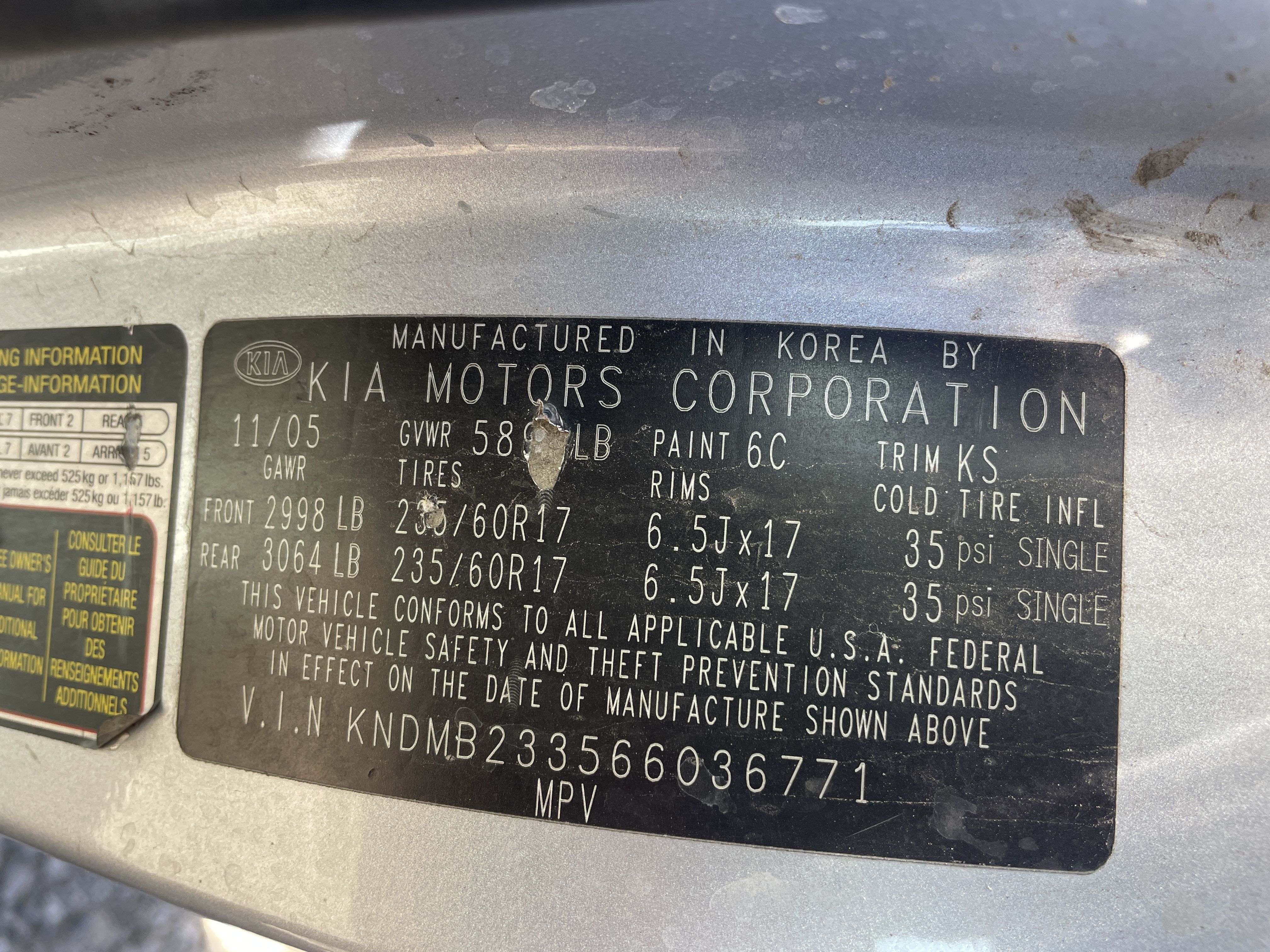 2006 KIA Sedona