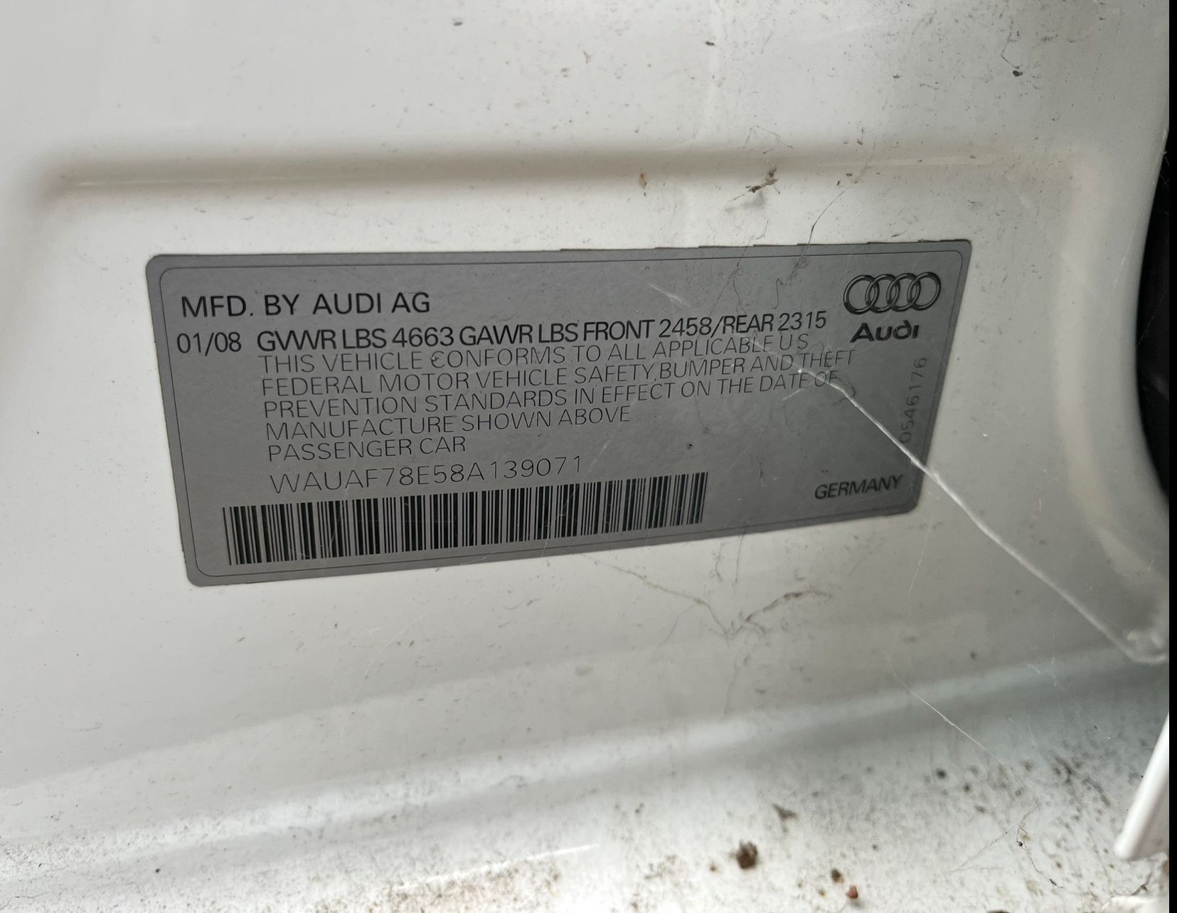 2008 AUDI A4