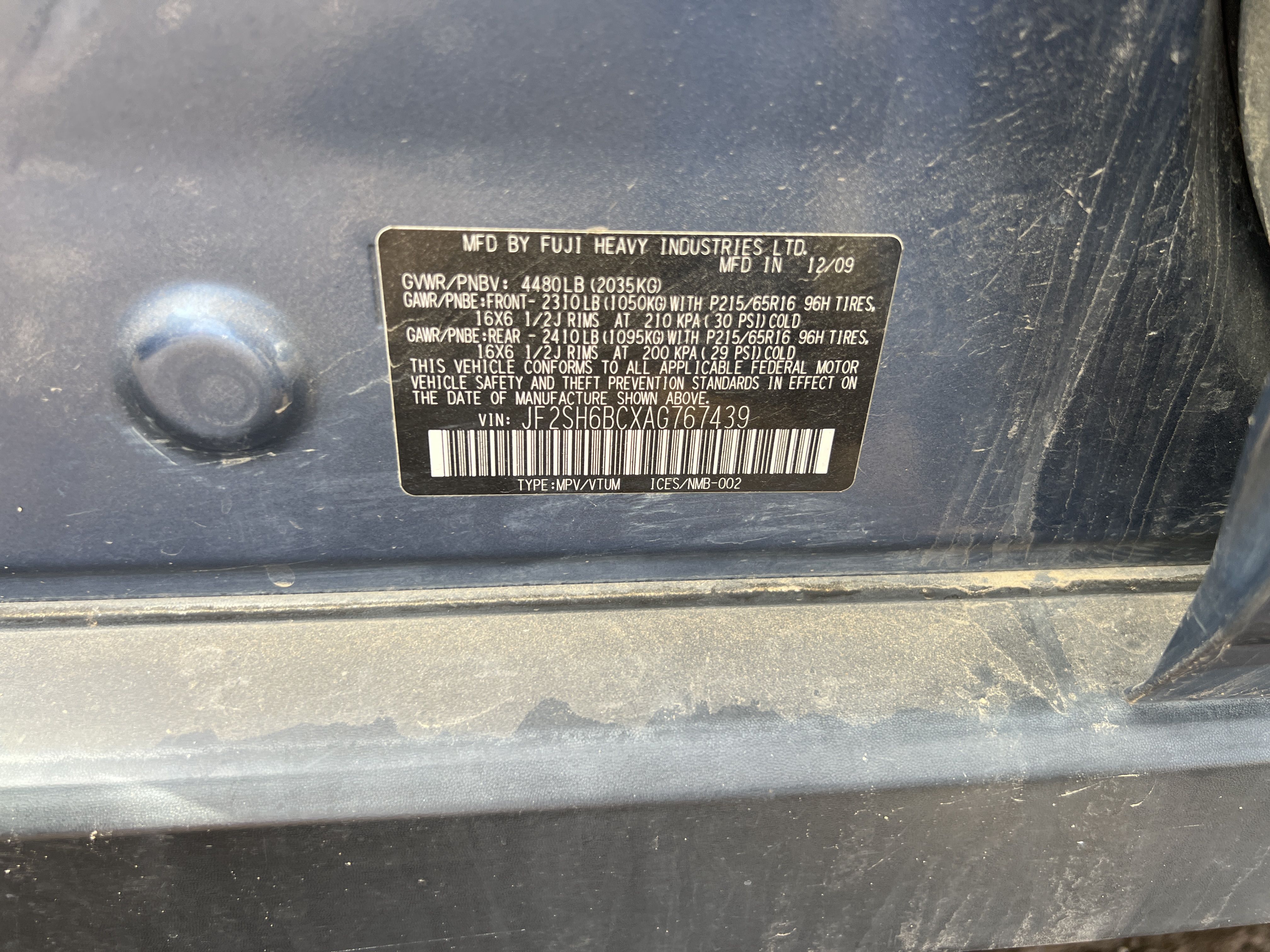 2010 SUBARU Forester