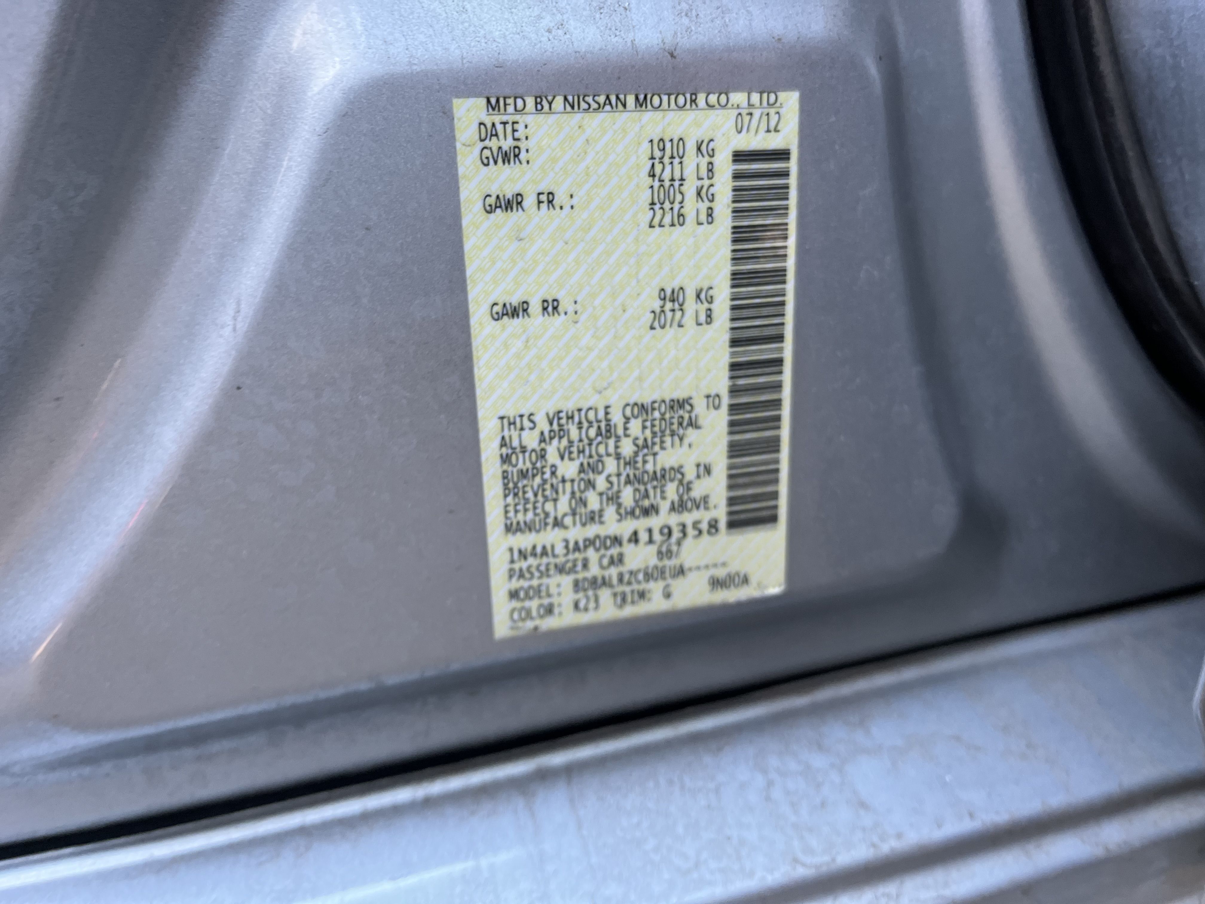 2013 NISSAN Altima