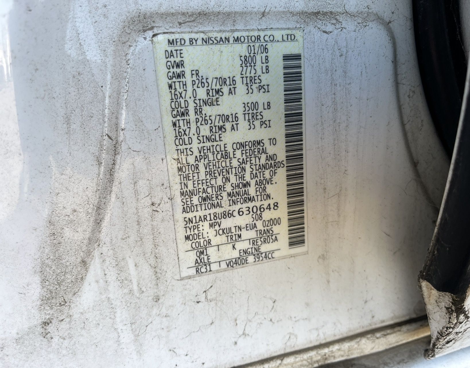 2006 NISSAN Pathfinder