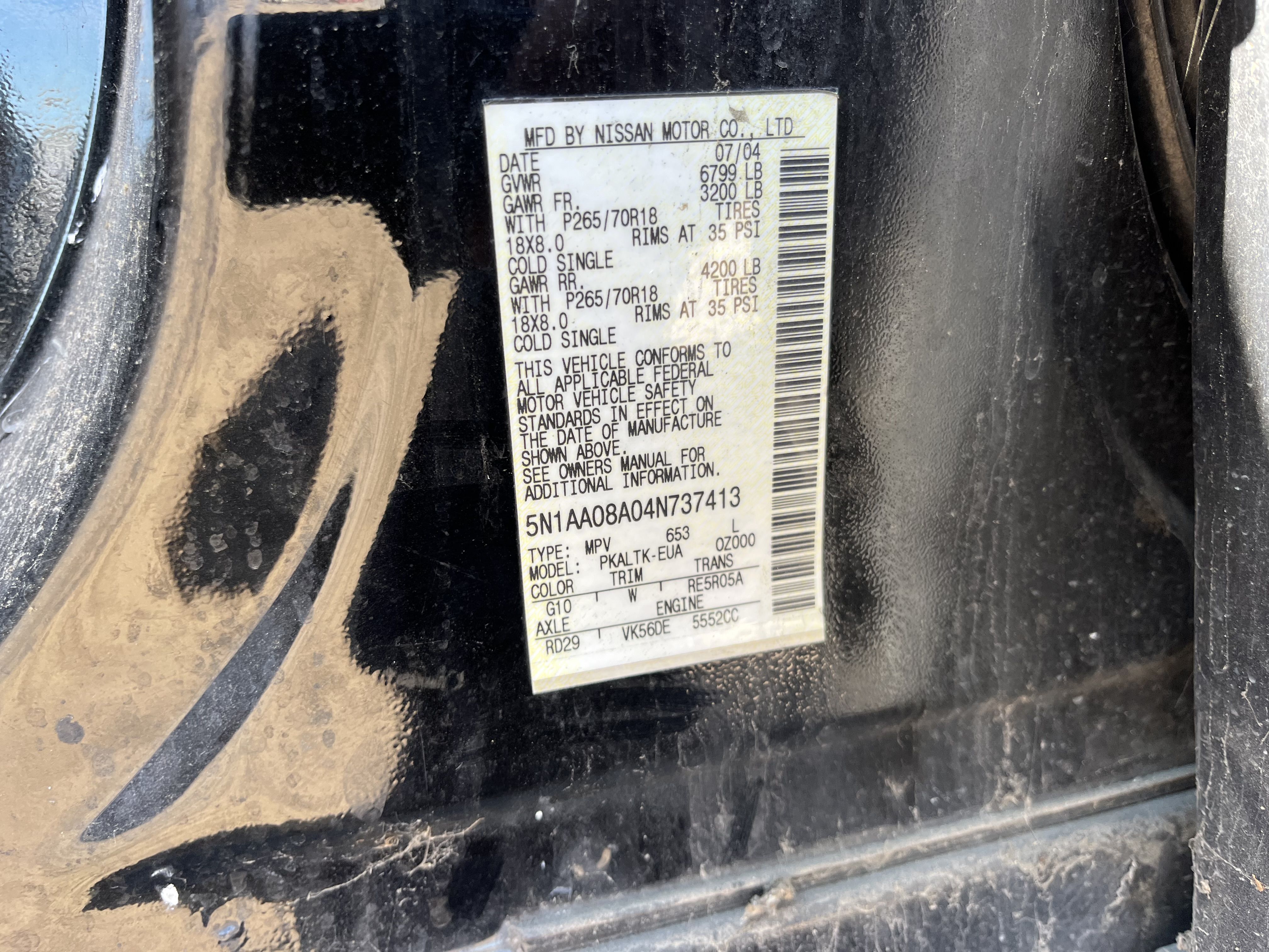 2004 NISSAN Armada