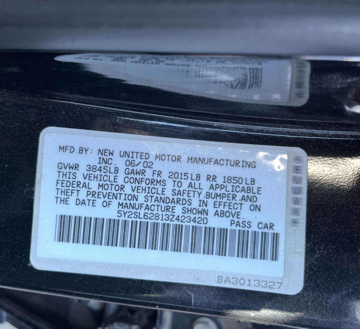 2003 PONTIAC Vibe