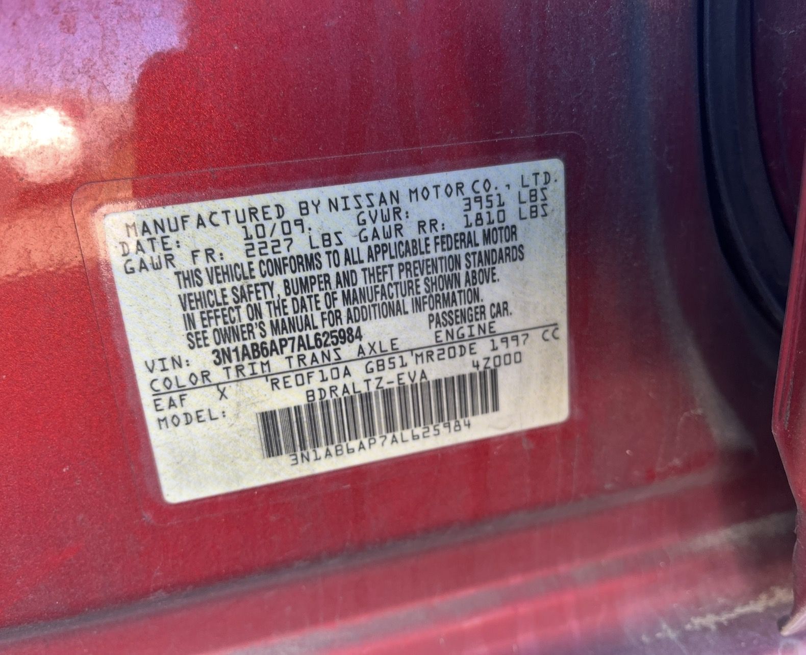 2010 NISSAN Sentra