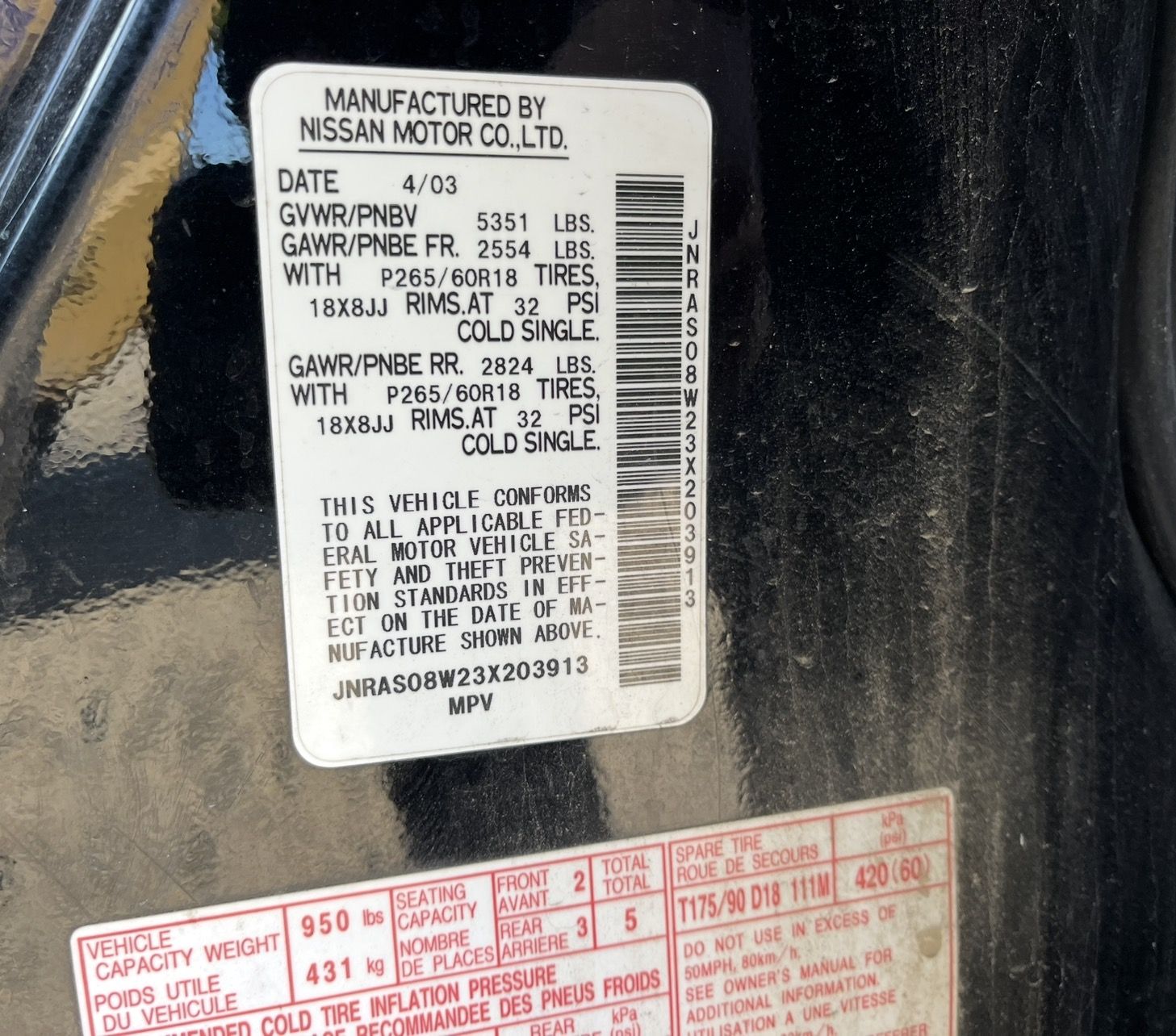 2003 INFINITI FX35